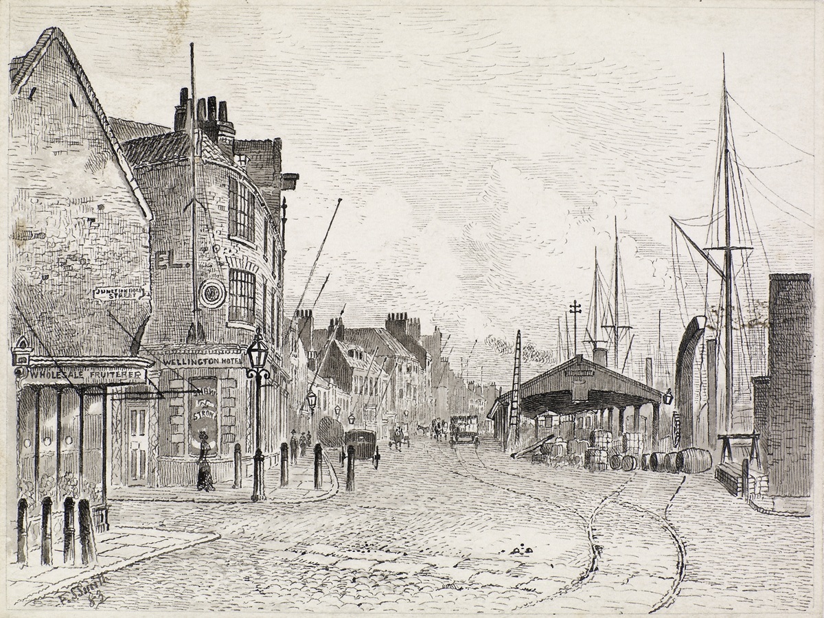 F S Smith drawing of Humber Dock Street